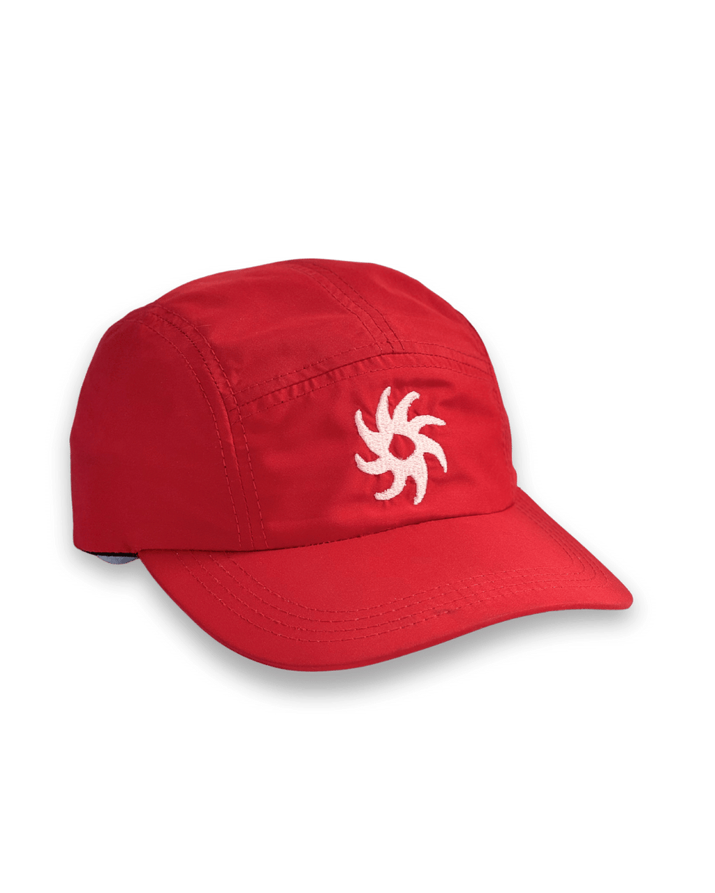 Gorra 5 Paneles — Rojo Fuego