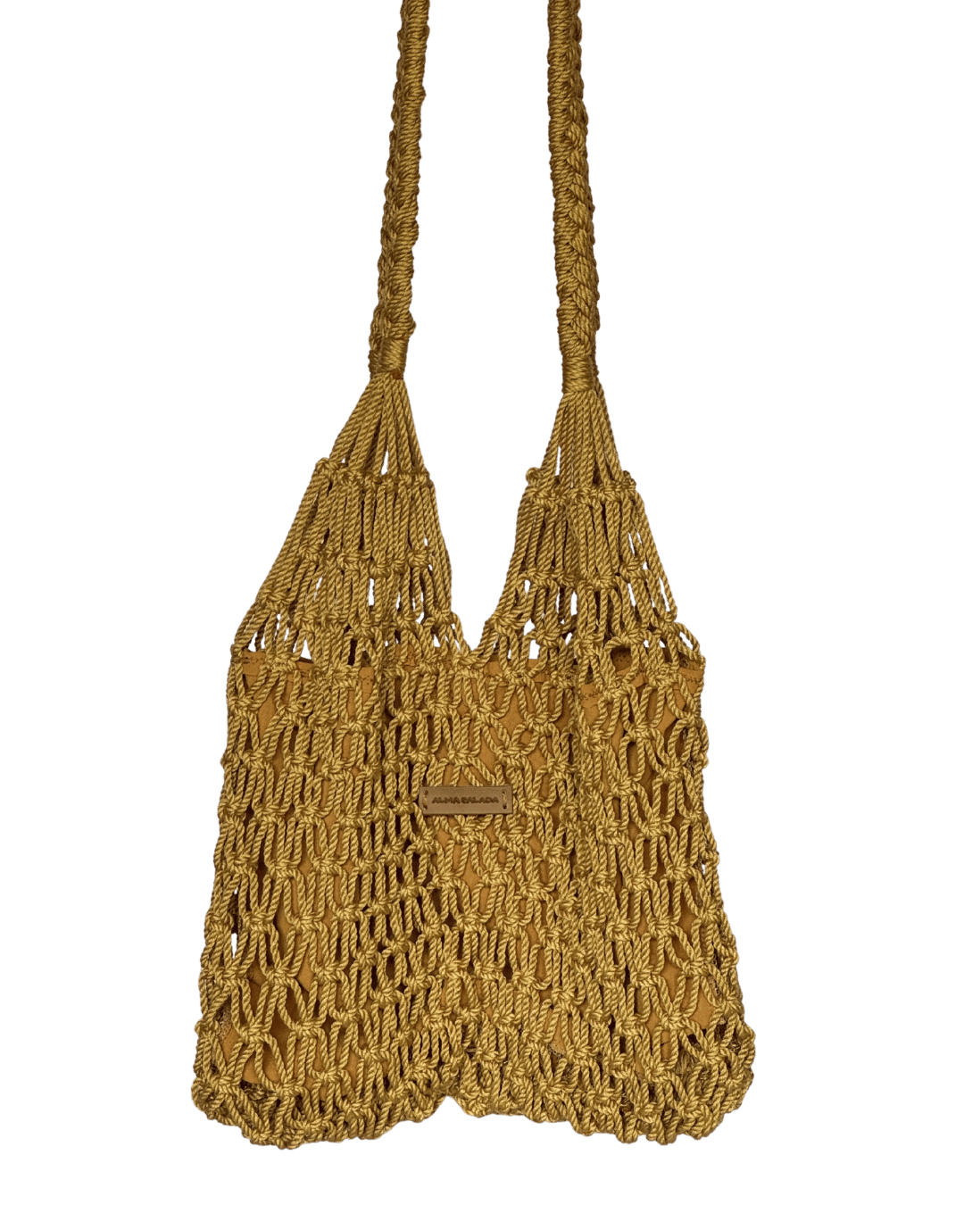 Bolso Macramé Mostaza