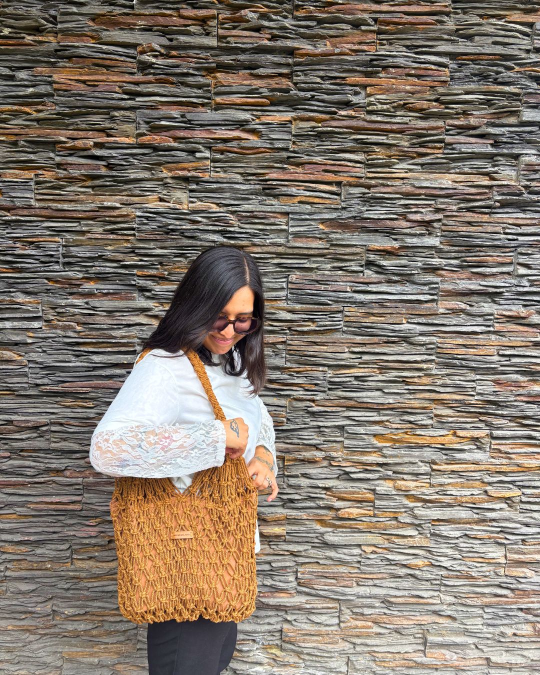 Bolso Macramé Café Moca