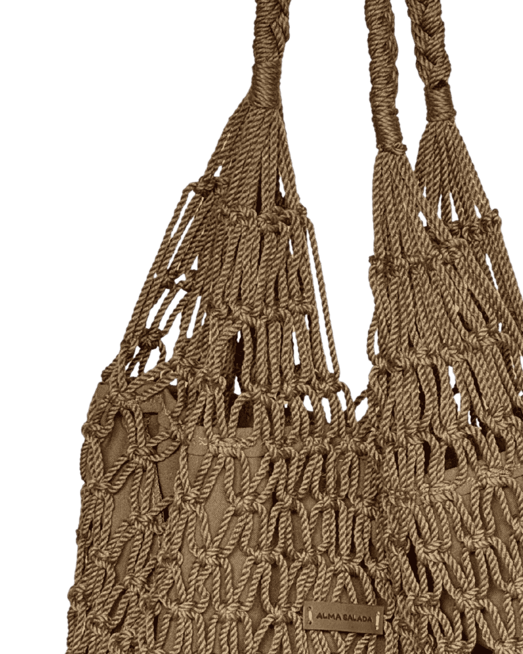 Bolso Macramé Café Latte