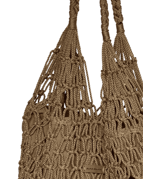 Bolso Macramé Café Latte